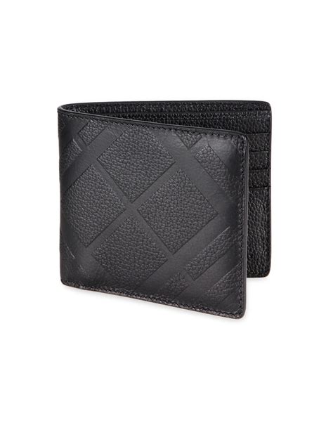 burberry pebbled leather hipfold wallet black|Burberry Leather Black Wallets for Men for sale .